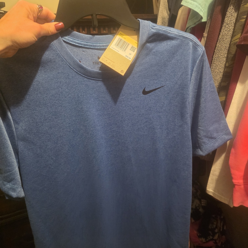 Nike Men's Heather Blue Short Sleeve Tee